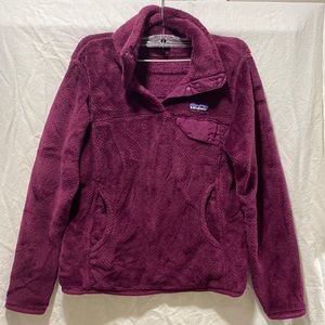 Patagonia quarter zip with snap closure